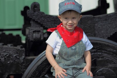 Baby train conductor 2024 hat